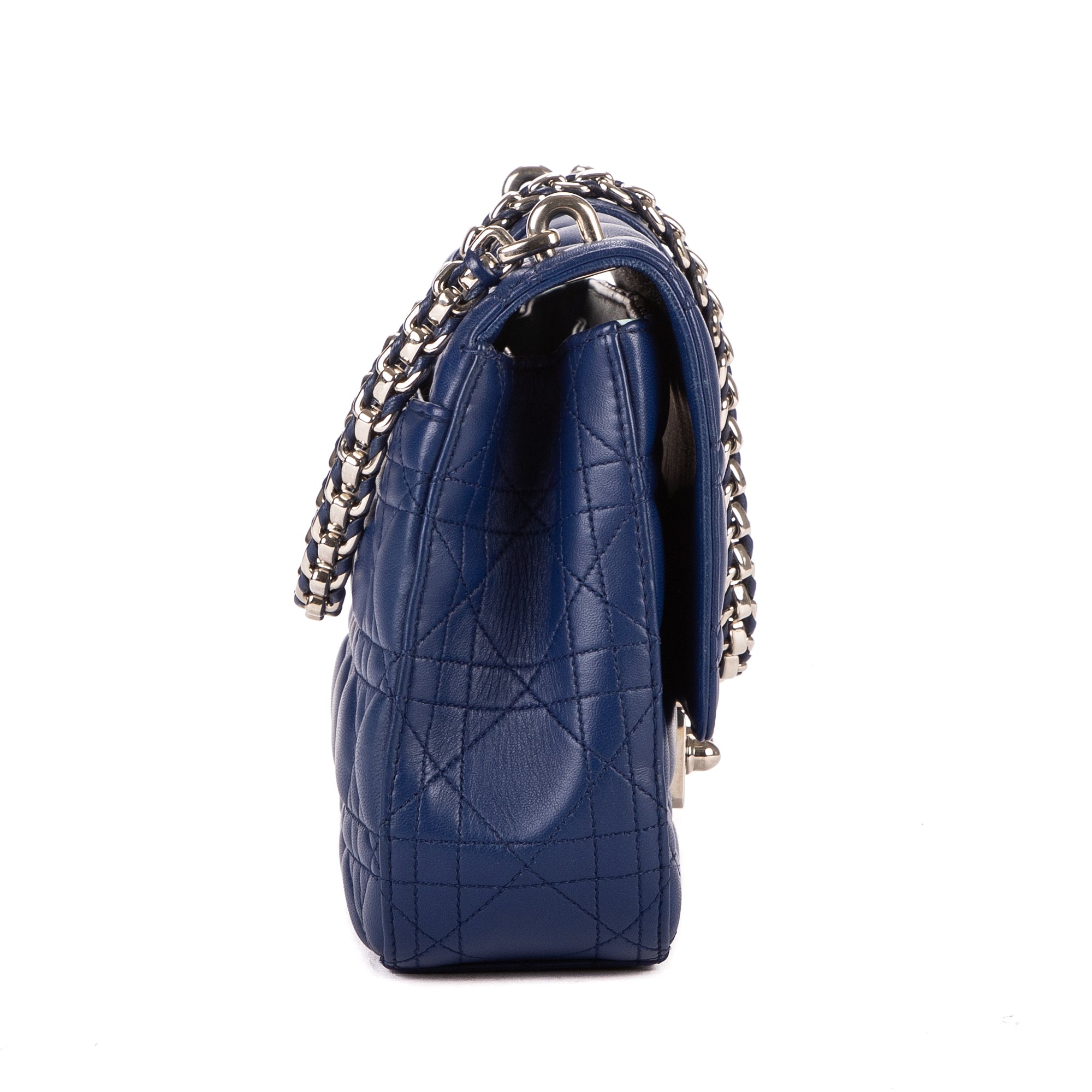 Shoulder Bag Miss Dior Medium Dark Blue Cannage Leather