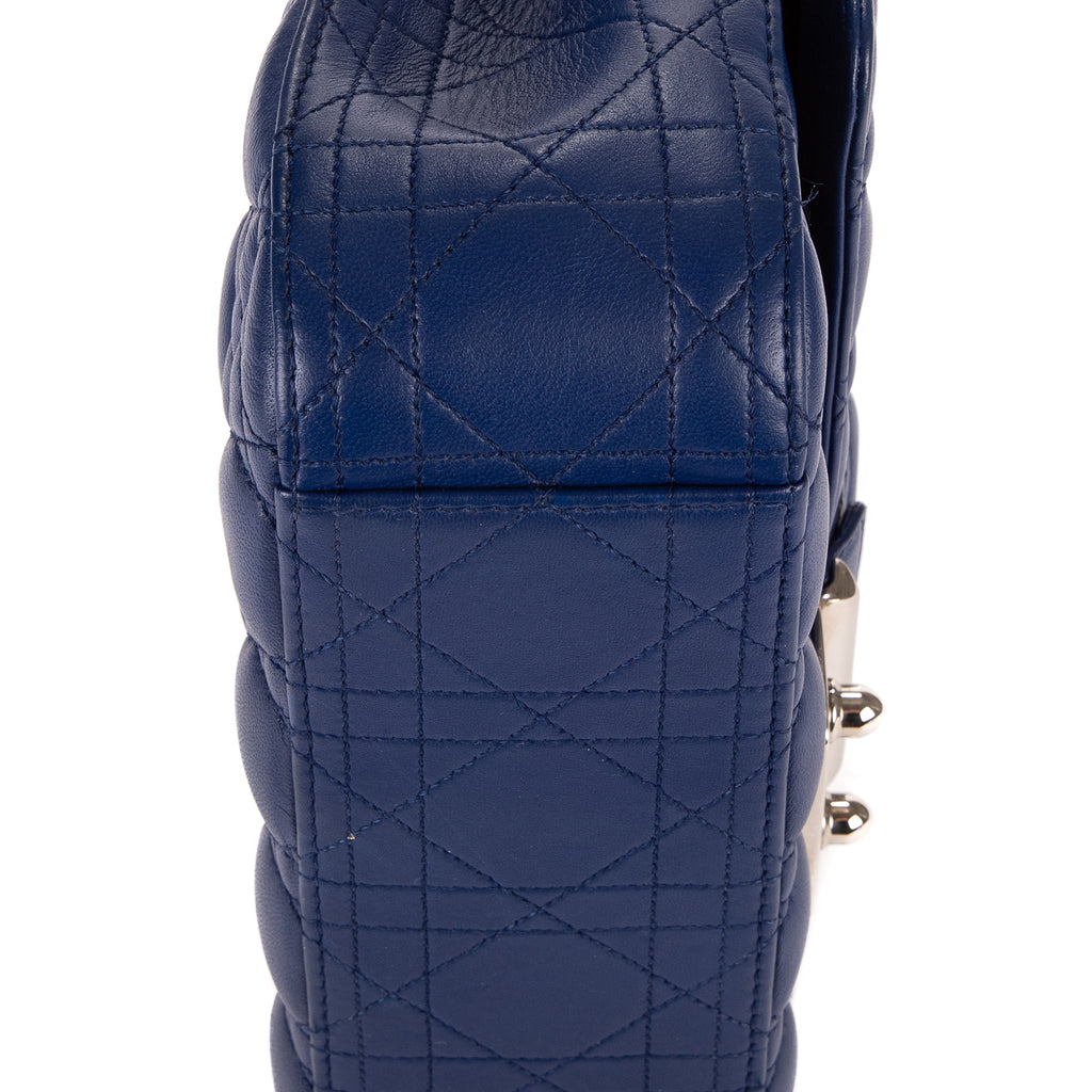 Shoulder Bag Miss Dior Medium Dark Blue Cannage Leather