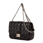 Bolso al hombro Miss Dior mediano de piel Cannage negra