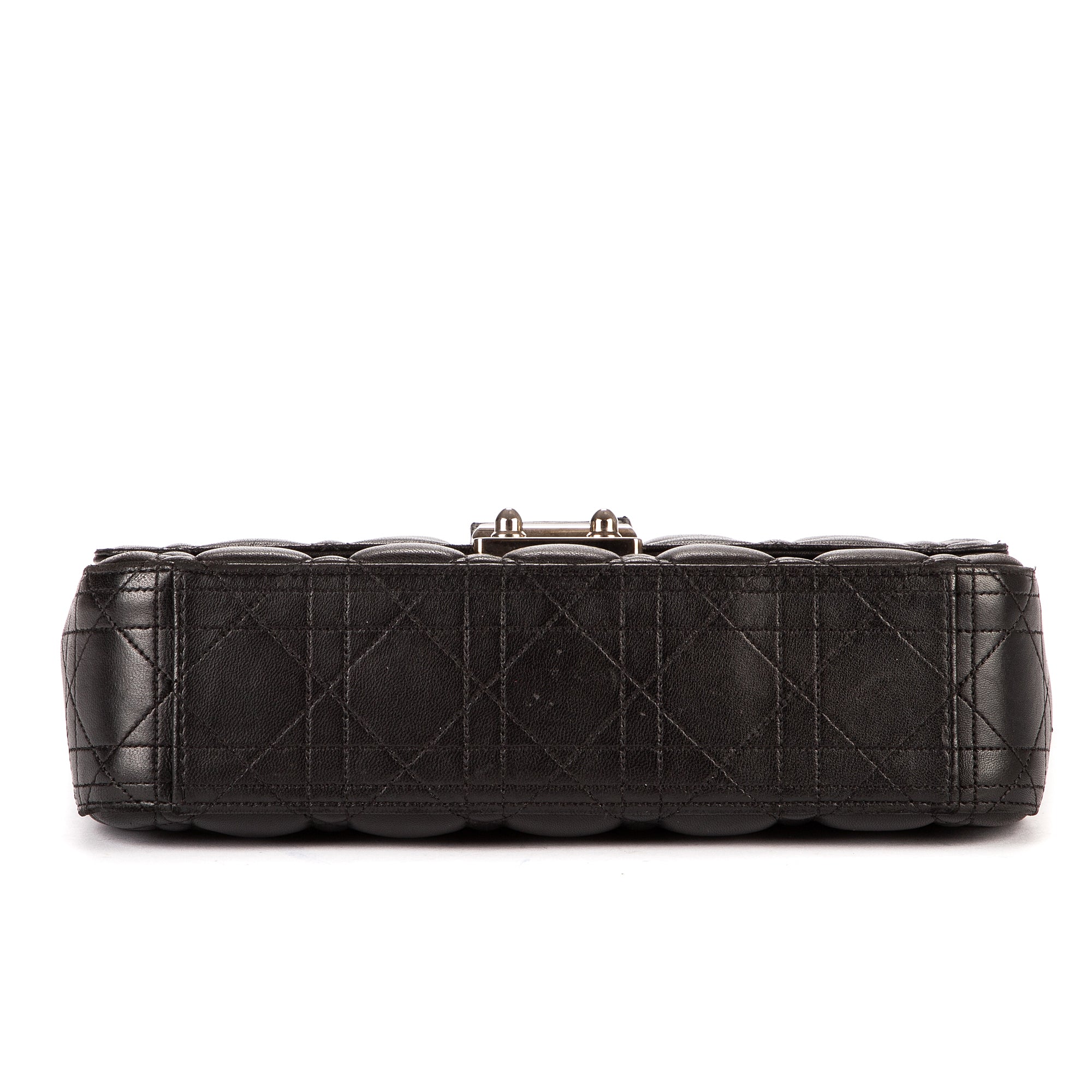 Bolso al hombro Miss Dior mediano de piel Cannage negra