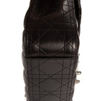 Bolso al hombro Miss Dior mediano de piel Cannage negra