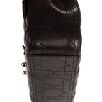 Bolso al hombro Miss Dior mediano de piel Cannage negra