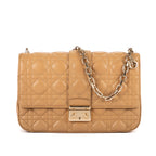 Bolso de hombro Miss Dior mediano de piel Cannage beige