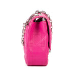 Bolso de hombro Miss Dior mediano de piel Cannage rosa