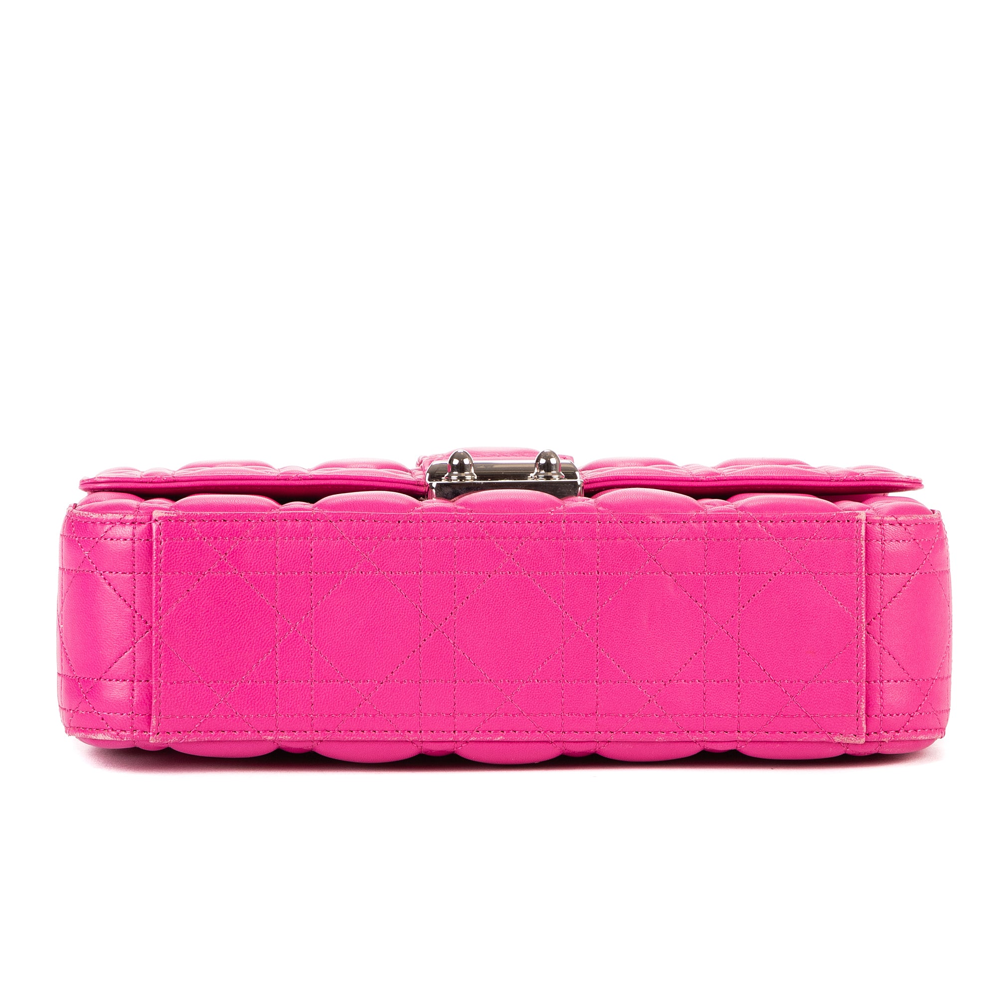 Bolso de hombro Miss Dior mediano de piel Cannage rosa