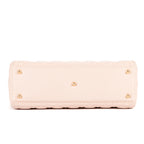 Bolso Lady Dior Grande de Piel Cannage Rosa Claro