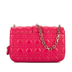 Bolso de hombro Miss Dior mediano de piel Cannage fucsia