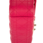 Bolso de hombro Miss Dior mediano de piel Cannage fucsia