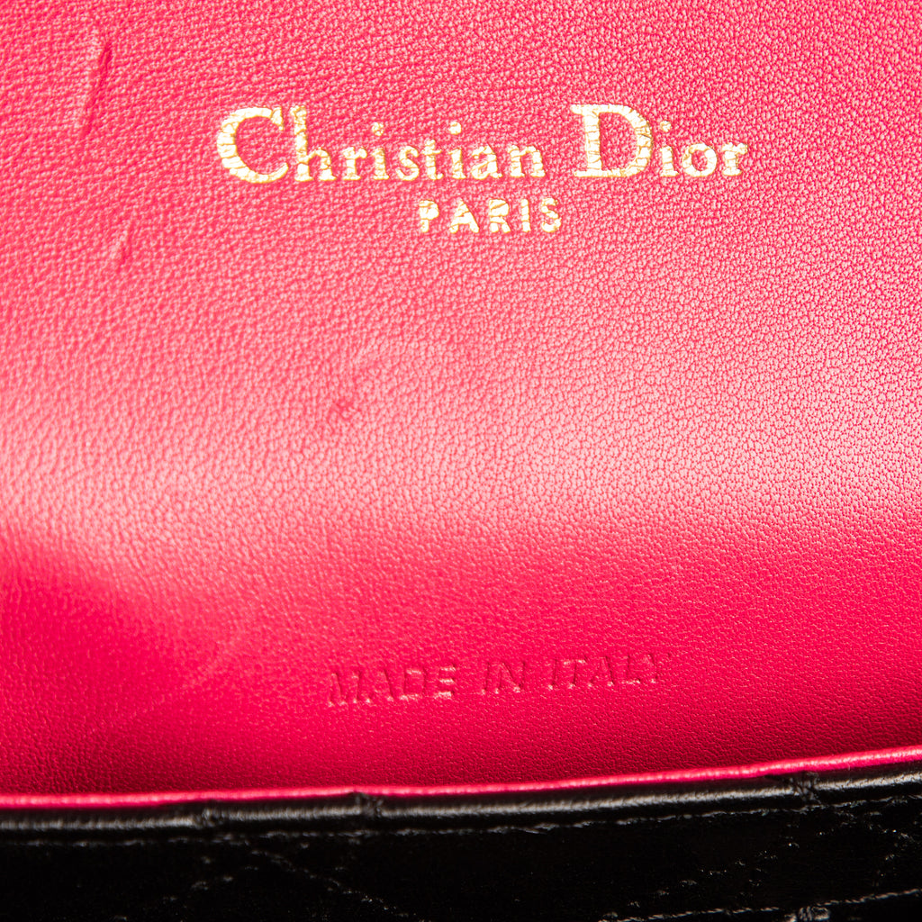 Bolso de hombro Miss Dior mediano de piel Cannage fucsia