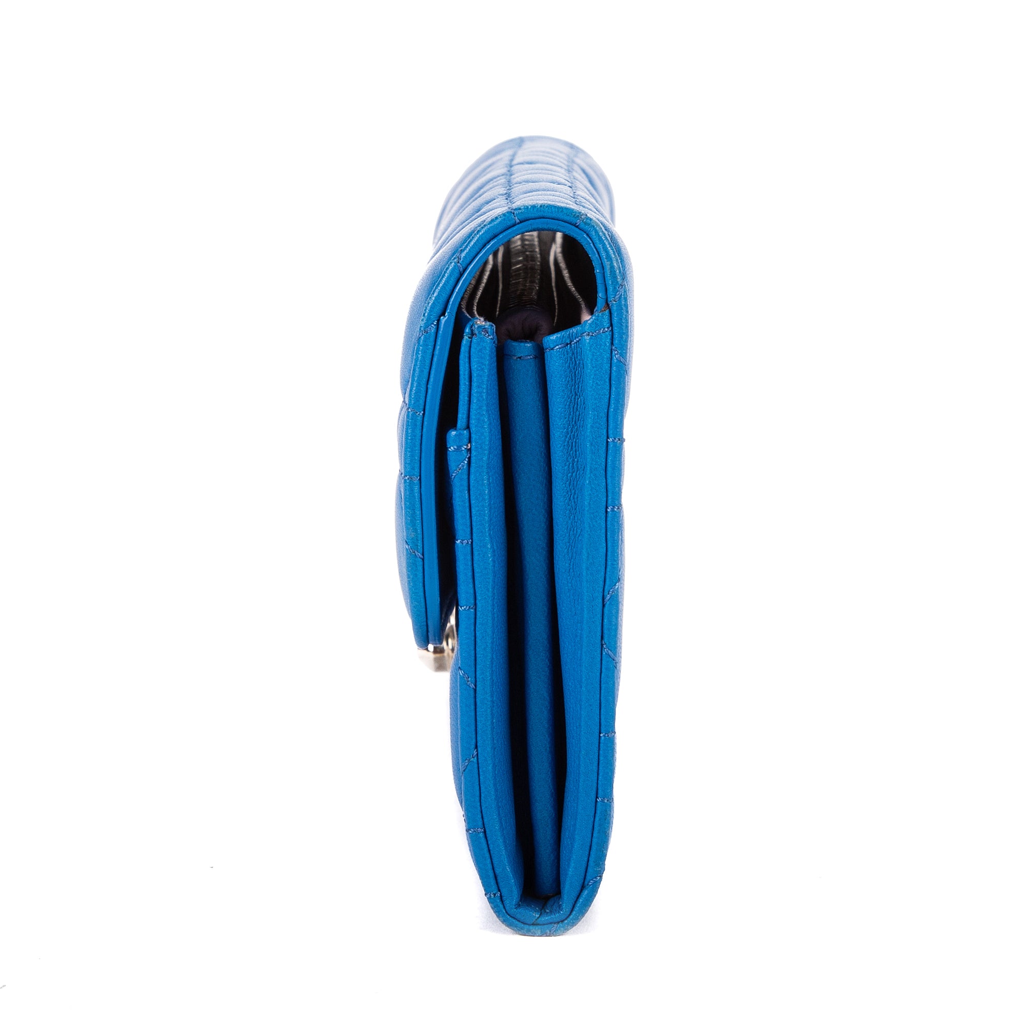 Wallet Miss Dior Wallet Blue Cannage Leather