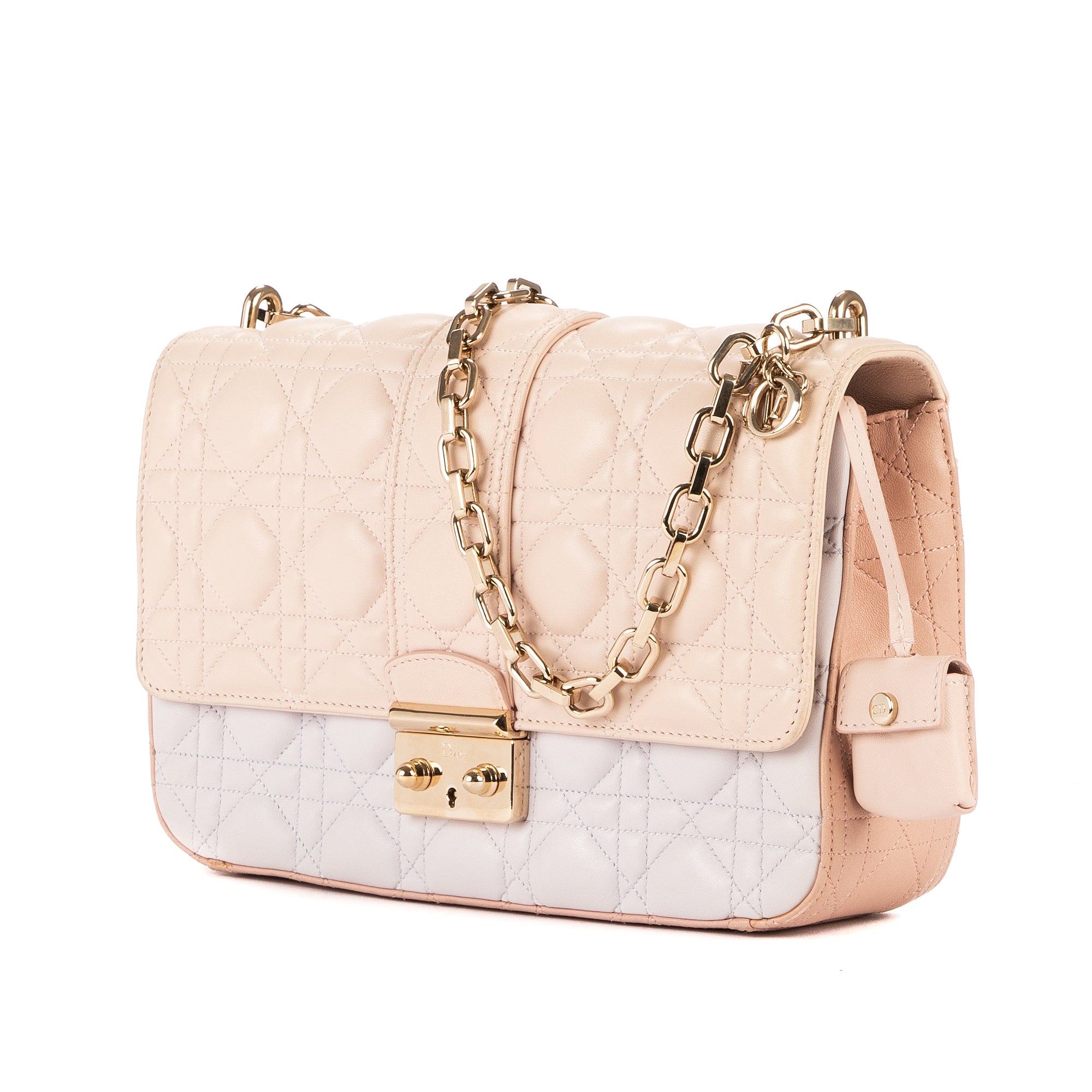 Shoulder Bag Miss Dior Medium White Cannage Leather