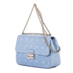 Bandolera Miss Dior Wallet On Chain Piel Cannage Azul Claro