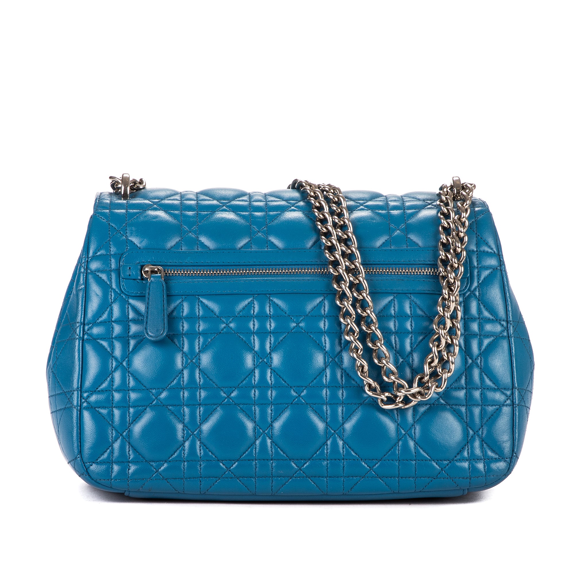 Shoulder Bag Miss Dior Blue Cannage Leather