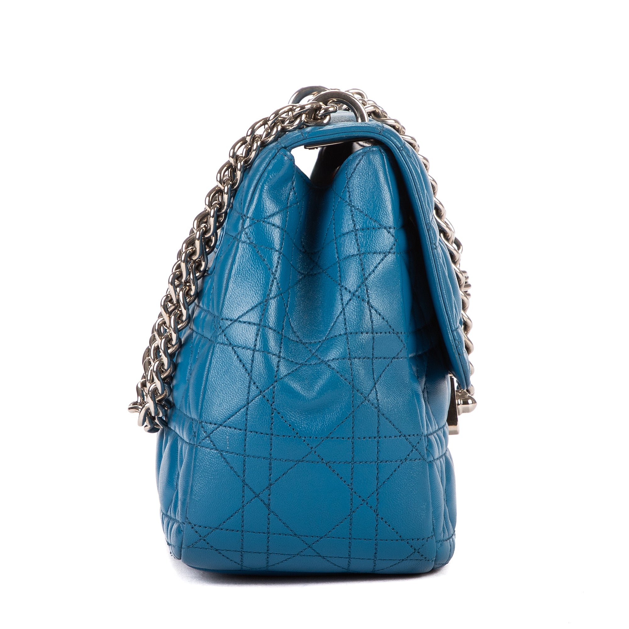 Shoulder Bag Miss Dior Blue Cannage Leather