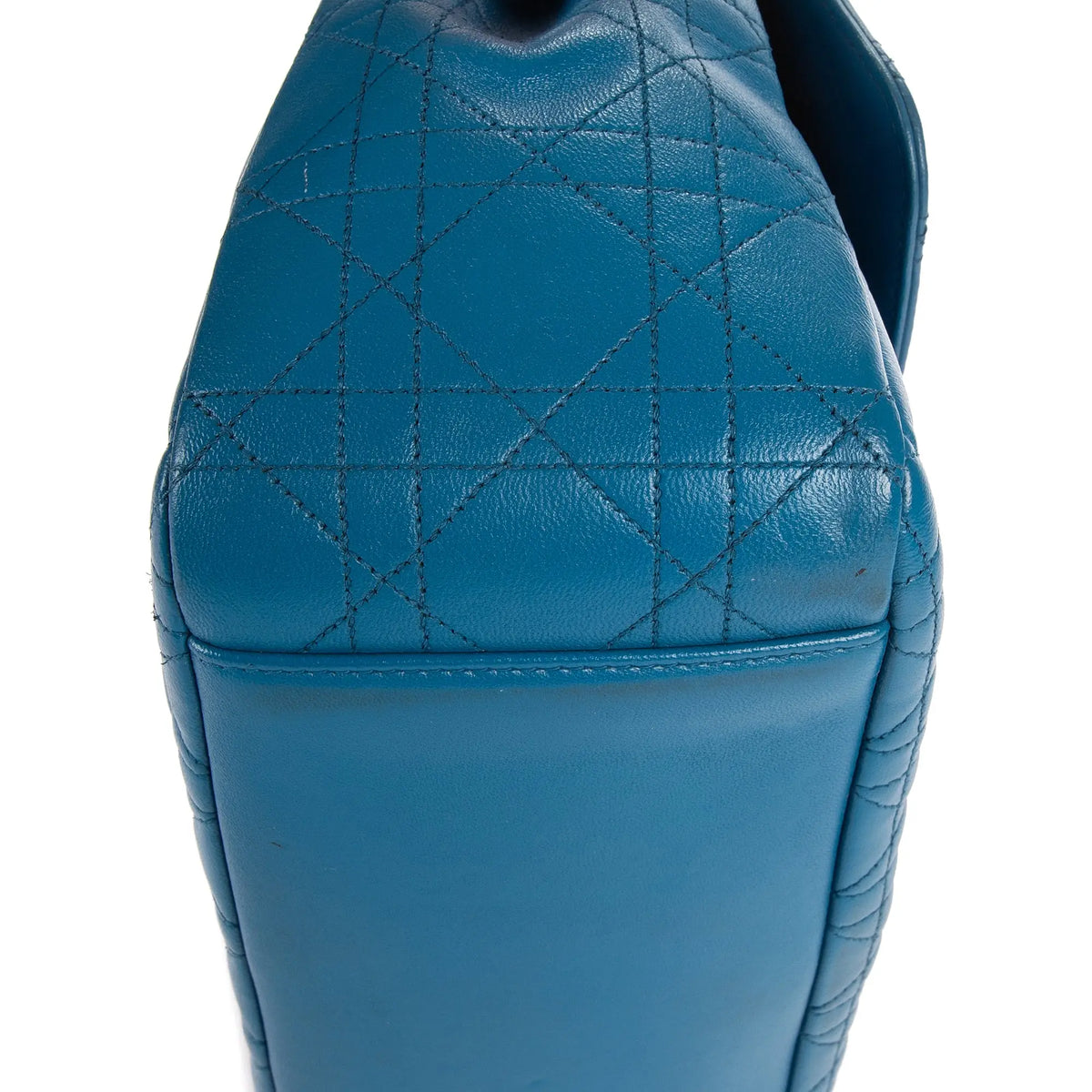 Bolso de hombro Miss Dior de cuero Cannage azul