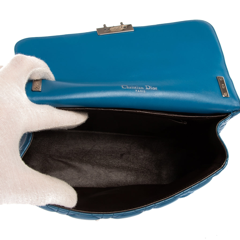 Shoulder Bag Miss Dior Blue Cannage Leather