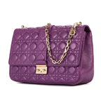 Bolso de Hombro Miss Dior Púrpura Piel Cannage