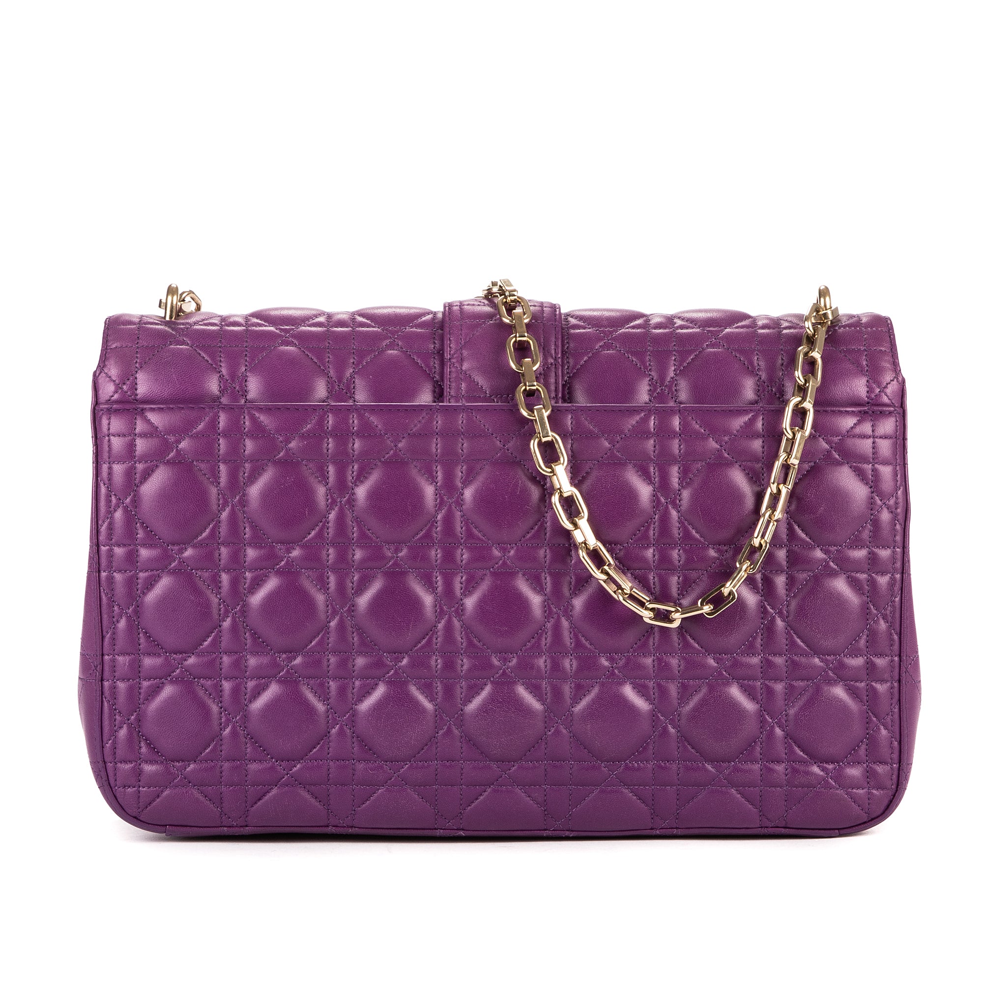 Bolso de Hombro Miss Dior Púrpura Piel Cannage