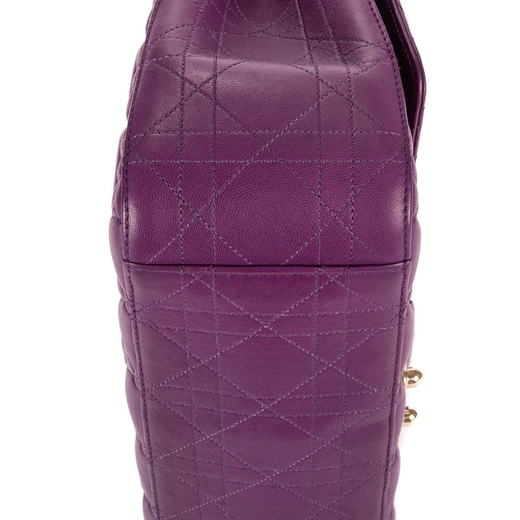 Bolso de Hombro Miss Dior Púrpura Piel Cannage