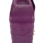 Bolso de Hombro Miss Dior Púrpura Piel Cannage