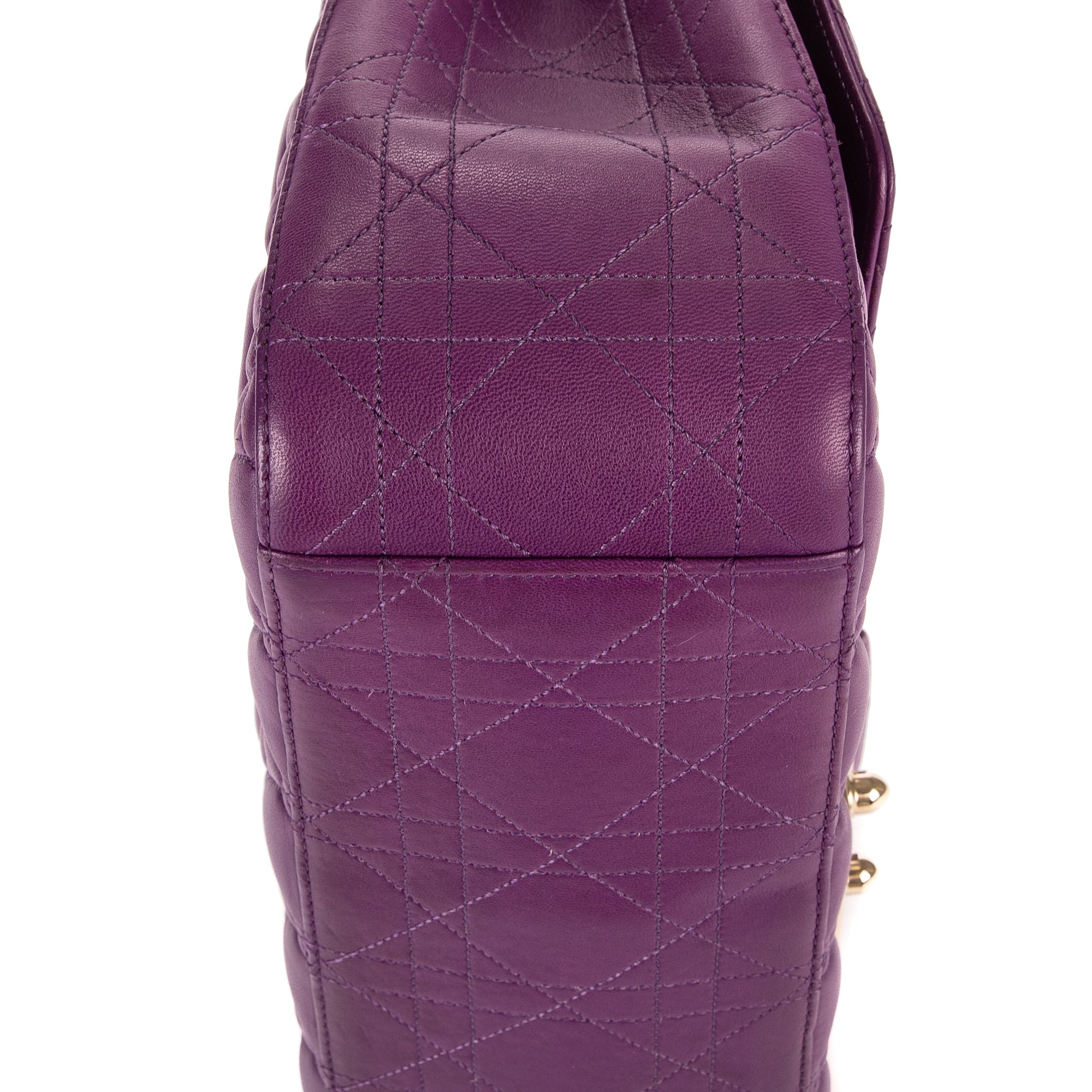 Bolso de Hombro Miss Dior Púrpura Piel Cannage