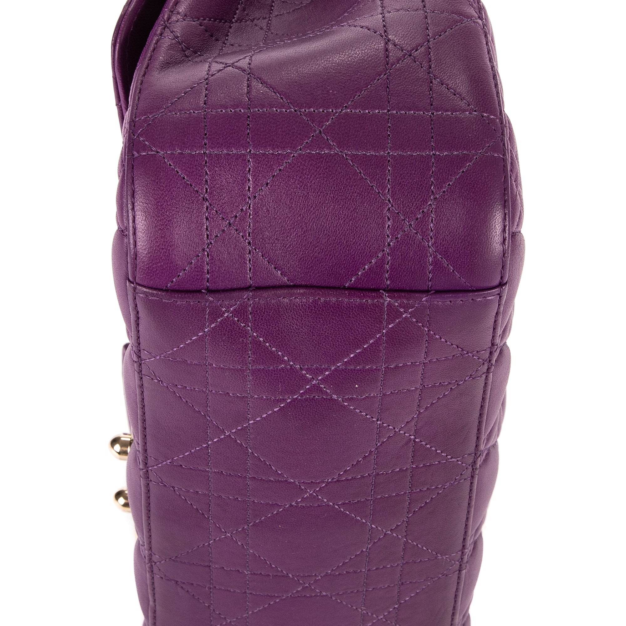 Bolso de Hombro Miss Dior Púrpura Piel Cannage