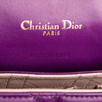 Bolso de Hombro Miss Dior Púrpura Piel Cannage