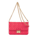 Bolso de hombro Miss Dior Wallet On Chain Piel rosa Cannage