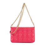 Bolso de hombro Miss Dior Wallet On Chain Piel rosa Cannage