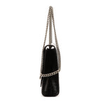 Bolso Bandolera Grande Kate Piel Negra Grabada Cocodrilo