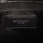 Bolso Bandolera Grande Kate Piel Negra Grabada Cocodrilo