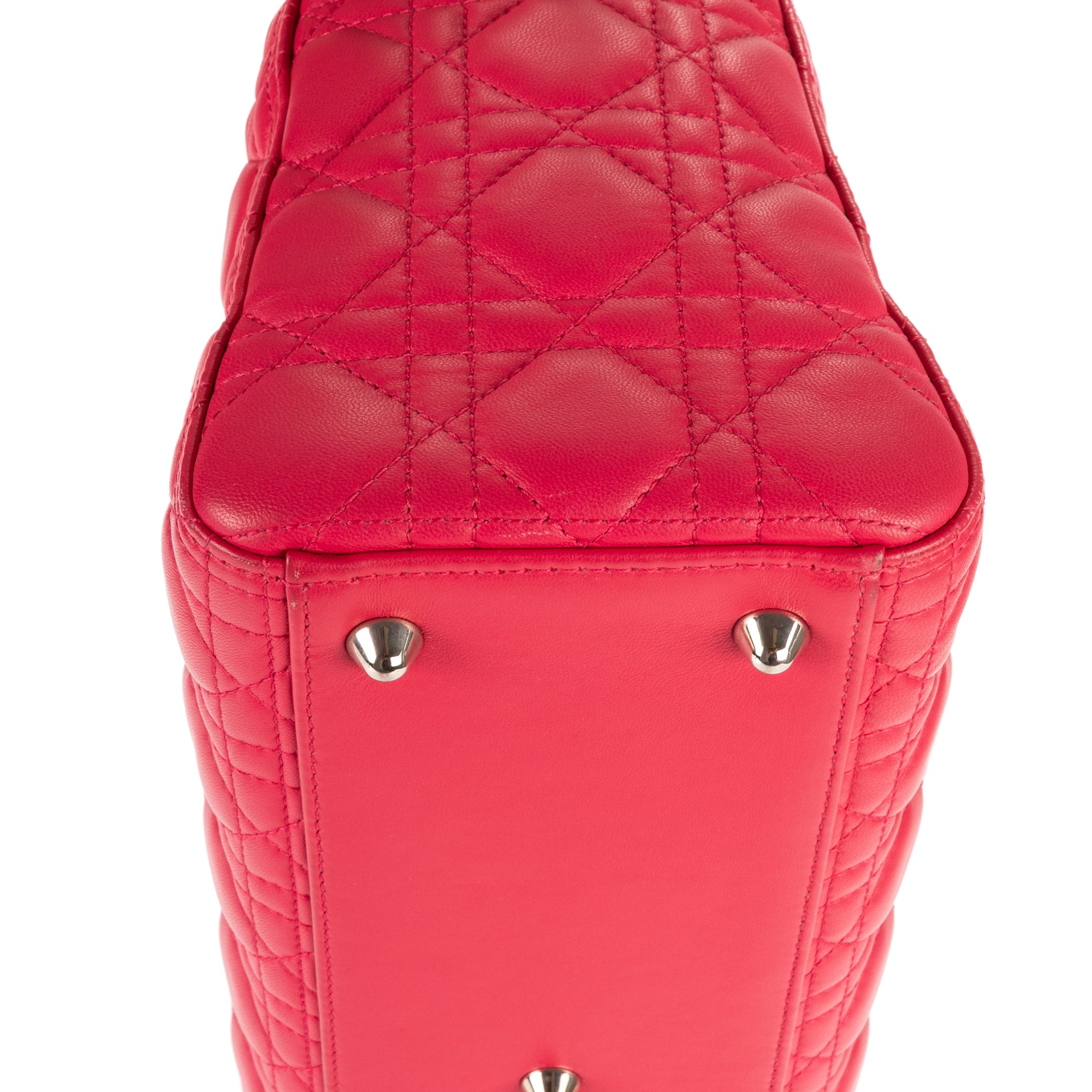 Shoulder Bag Lady Dior Large Pink Cannage Leather