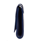 Handbag Classic Y Line Clutch Navy Smooth Leather