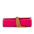 Shoulder Bag Kate Tassel Mini Pink Smooth Leather