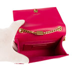 Shoulder Bag Kate Tassel Mini Pink Smooth Leather