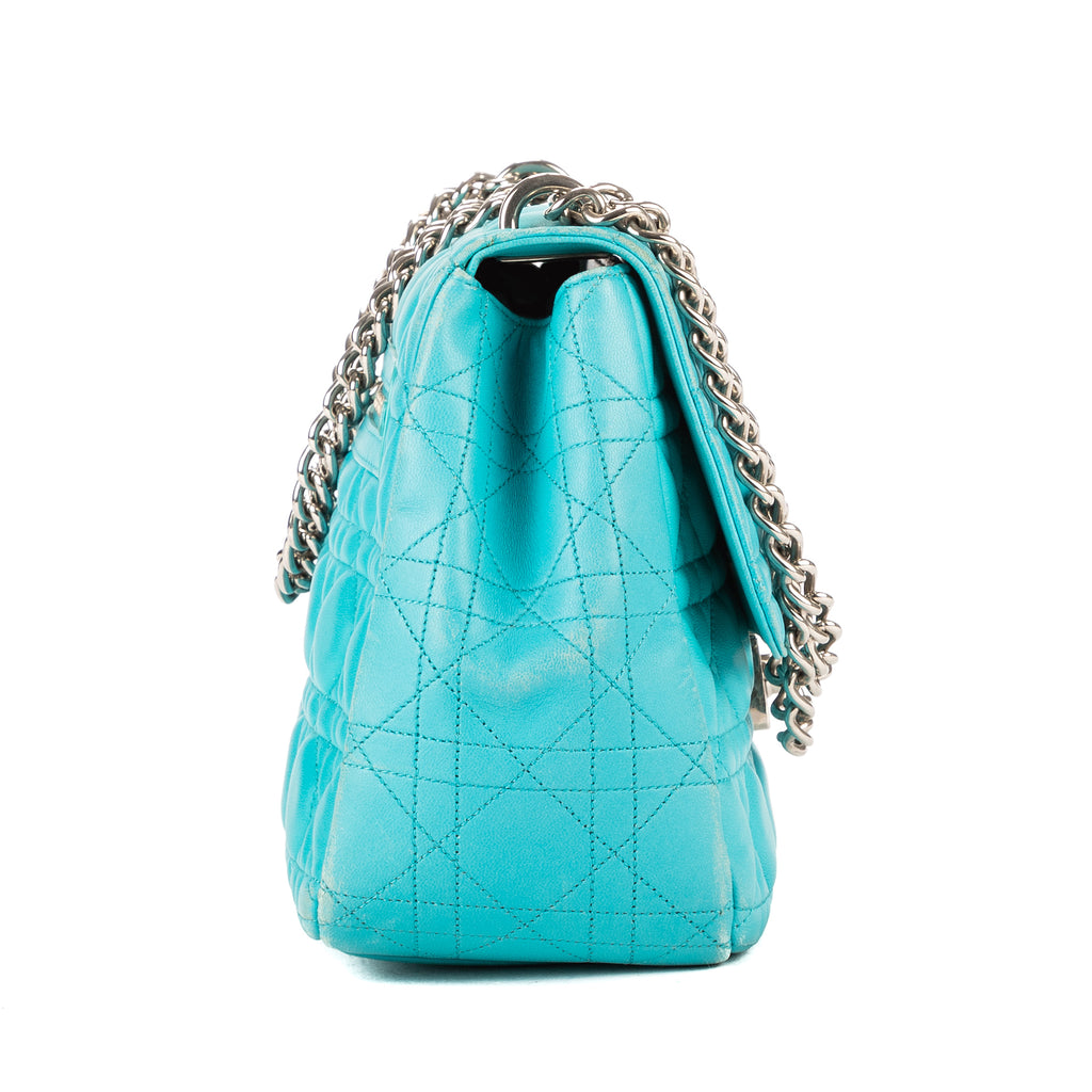 Bolso al hombro Miss Dior Promenade mediano de piel cannage azul