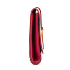 Bolso de mano clásico Y Line Clutch de piel lisa rosa