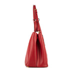 Shoulder Bag Vitello Daino Double Tote Red Saffiano Leather