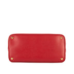 Shoulder Bag Vitello Daino Double Tote Red Saffiano Leather