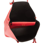 Shoulder Bag Vitello Daino Double Tote Red Saffiano Leather