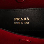 Shoulder Bag Vitello Daino Double Tote Red Saffiano Leather