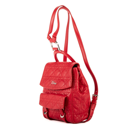 Backpack Stardust Backpack Small Red Cannage Quilted Leather