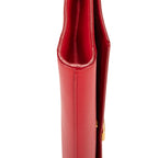 Handbag Classic Y Line Clutch Red Smooth Leather