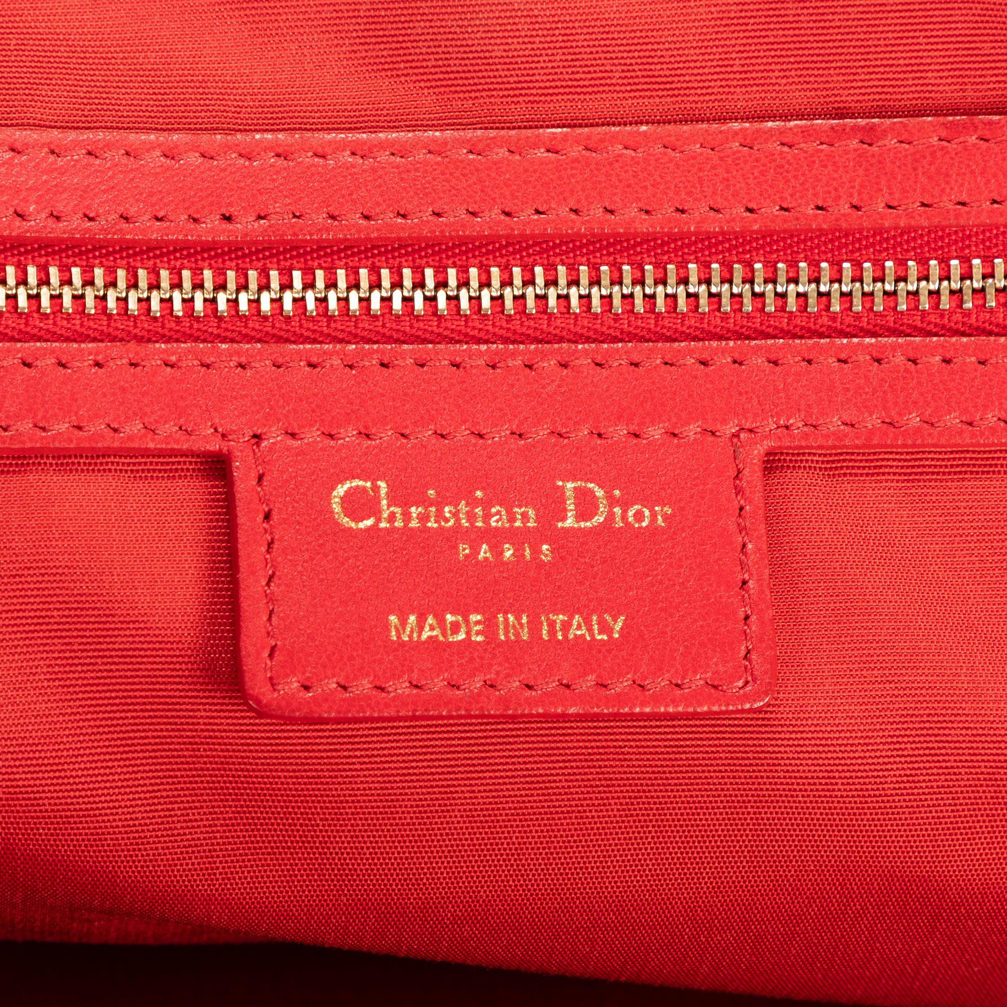 Shoulder Bag Soft Tote Red Cannaged Leather