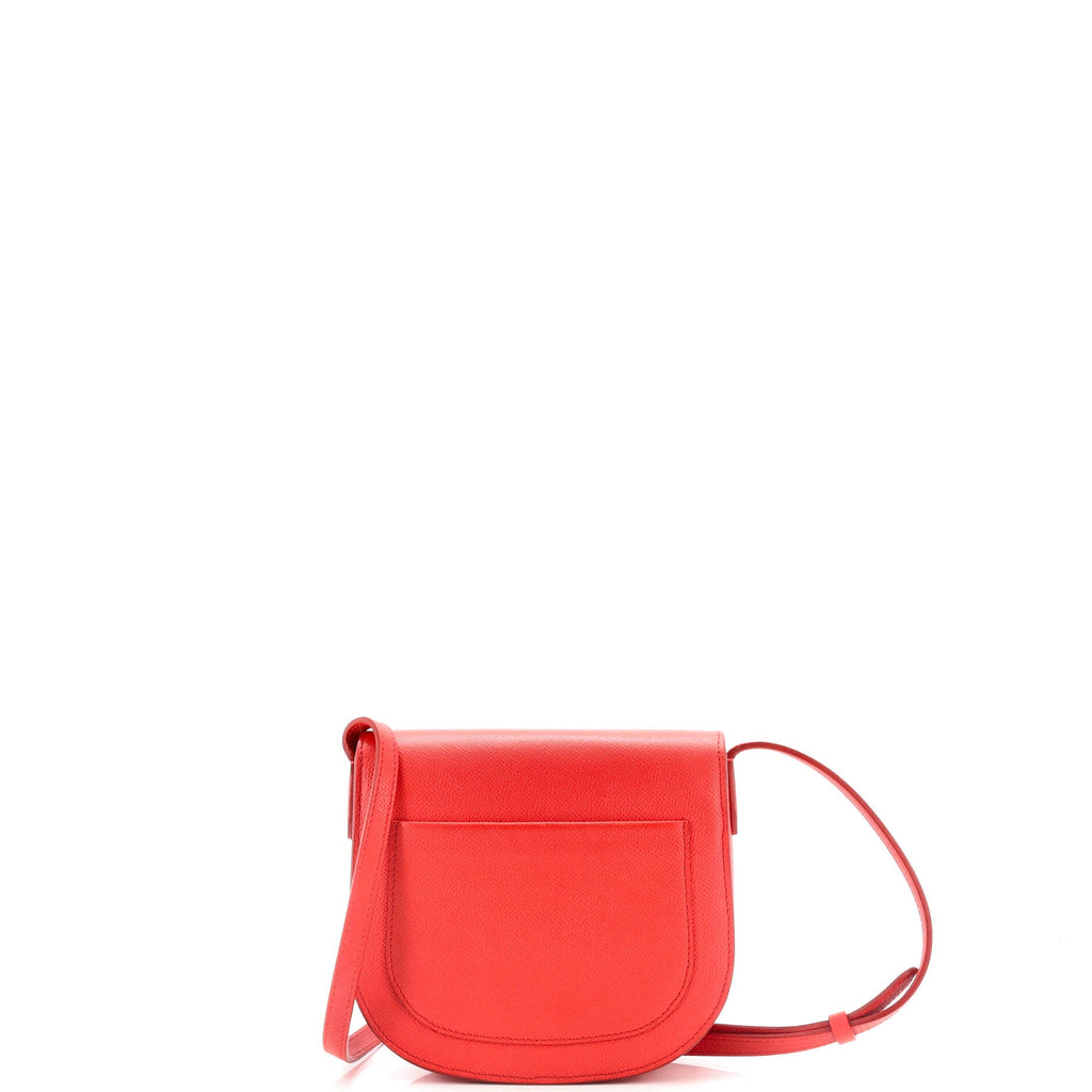 Shoulder Bag Trotteur Crossbody Small Orange Grained Leather