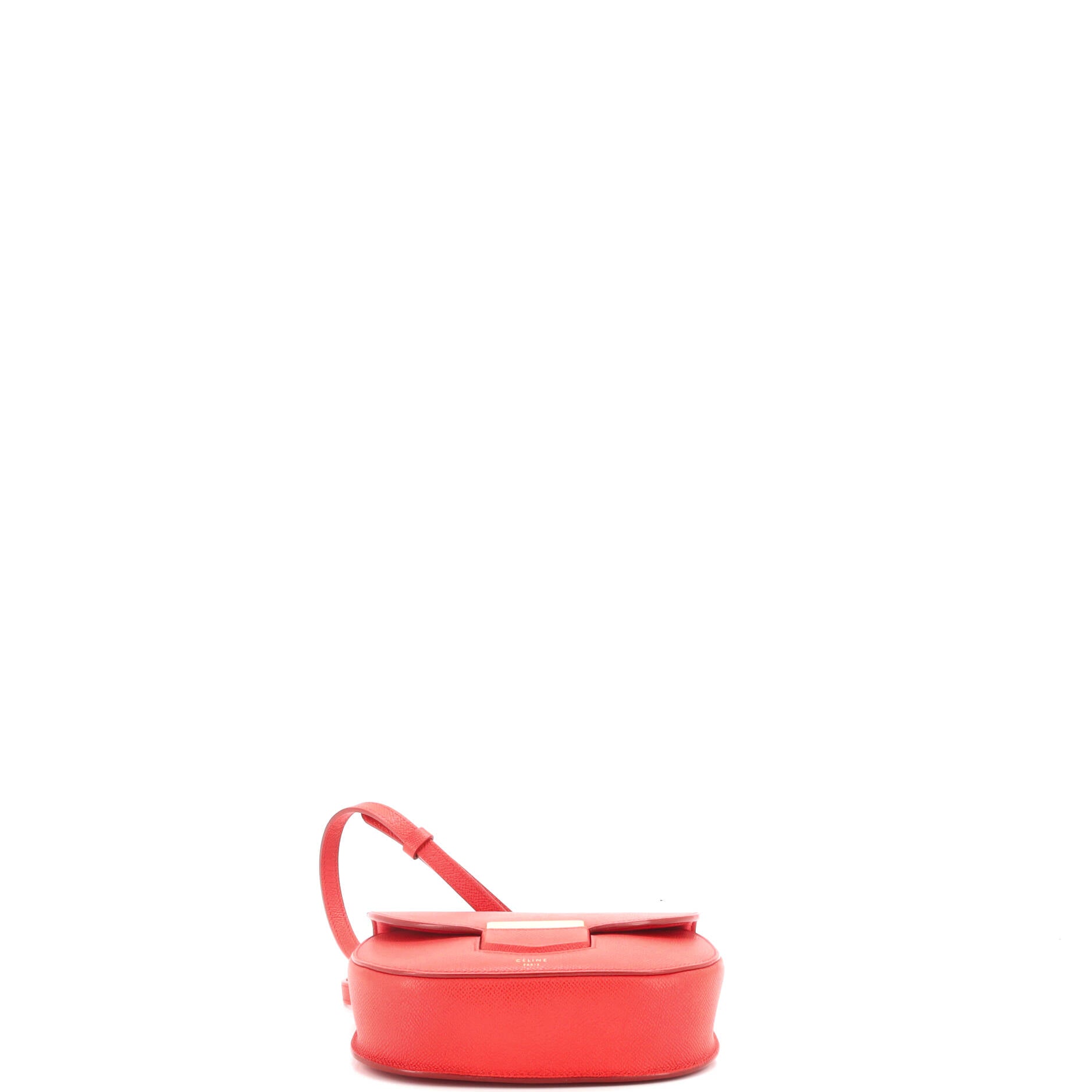 Shoulder Bag Trotteur Crossbody Small Orange Grained Leather