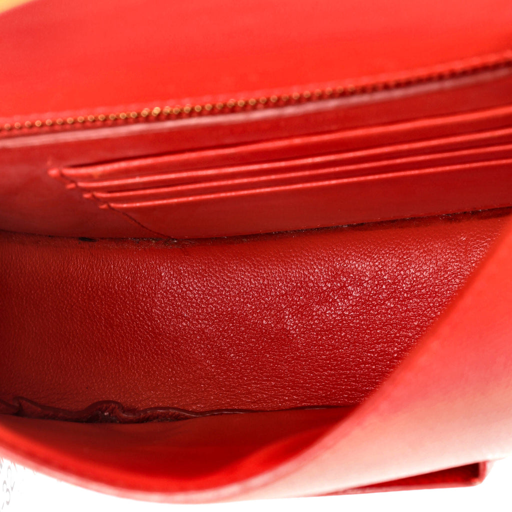 Shoulder Bag Trotteur Crossbody Small Orange Grained Leather