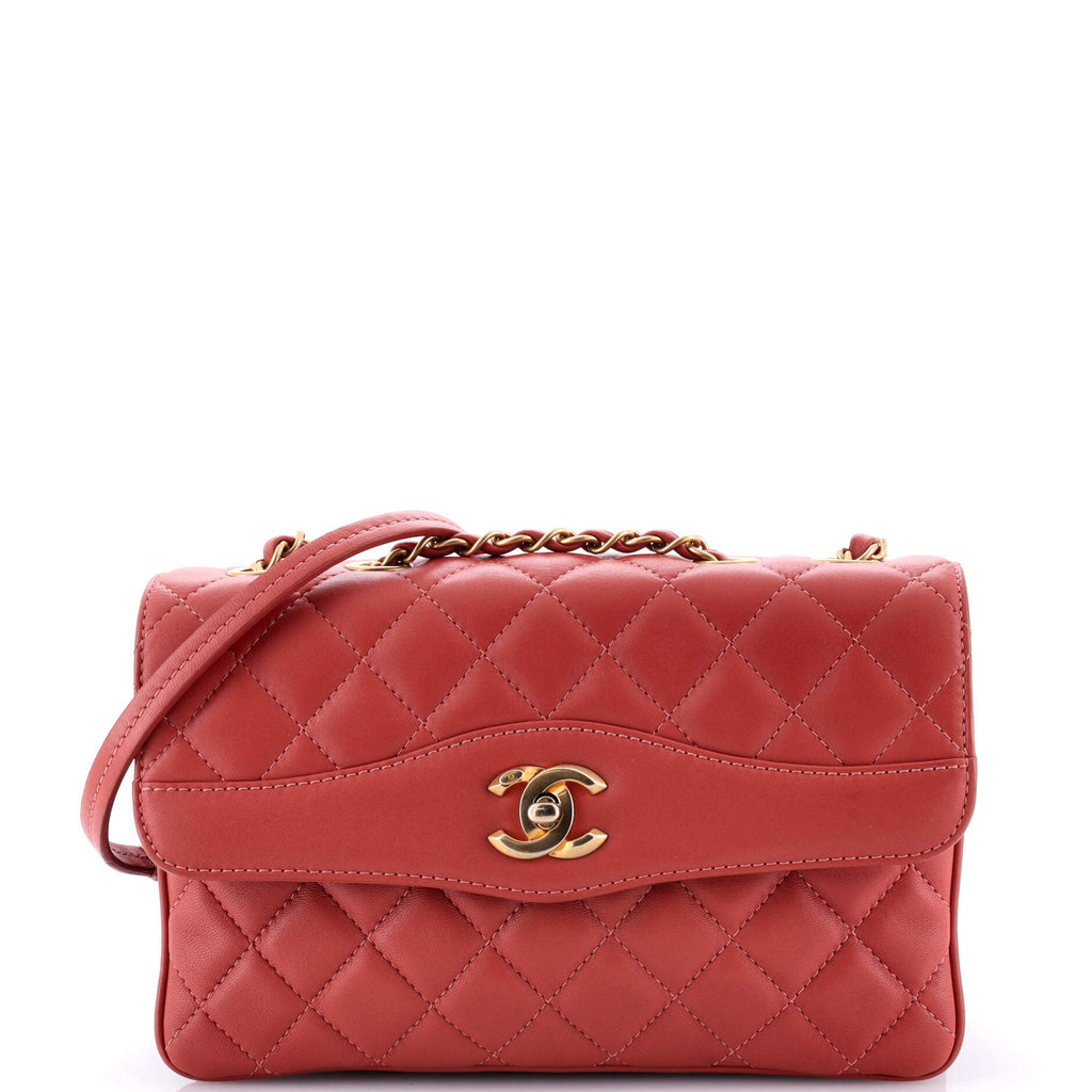 Shoulder Bag Vintage Daily Companion Medium Pink Lambskin Quilted Leather