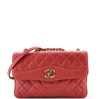 Shoulder Bag Vintage Daily Companion Medium Pink Lambskin Quilted Leather