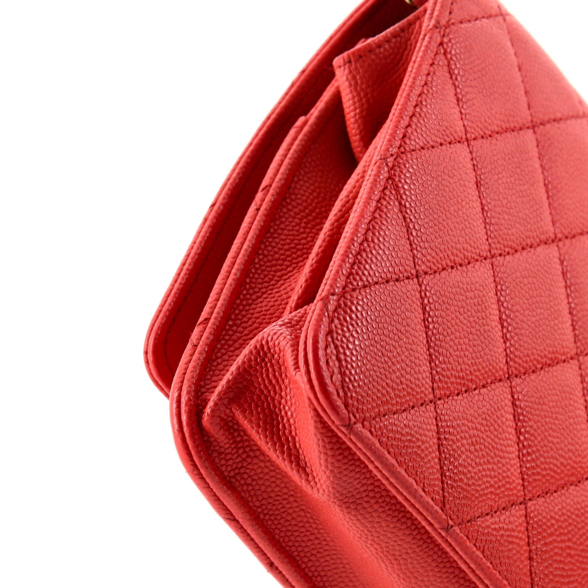 Shoulder Bag Flap Wallet on Chain Pink Caviar Quilted Leather